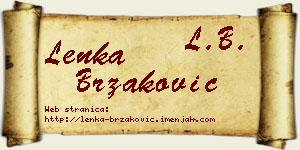 Lenka Brzaković vizit kartica